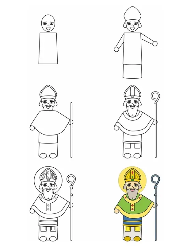 Coloriage Comment Dessiner Saint Patrick - Comment dessiner à imprimer