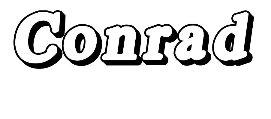 Coloriage Conrad - Prénom à imprimer