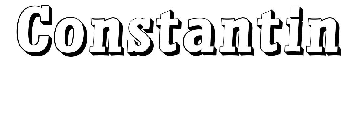Coloriage Constantin - Prénom à imprimer