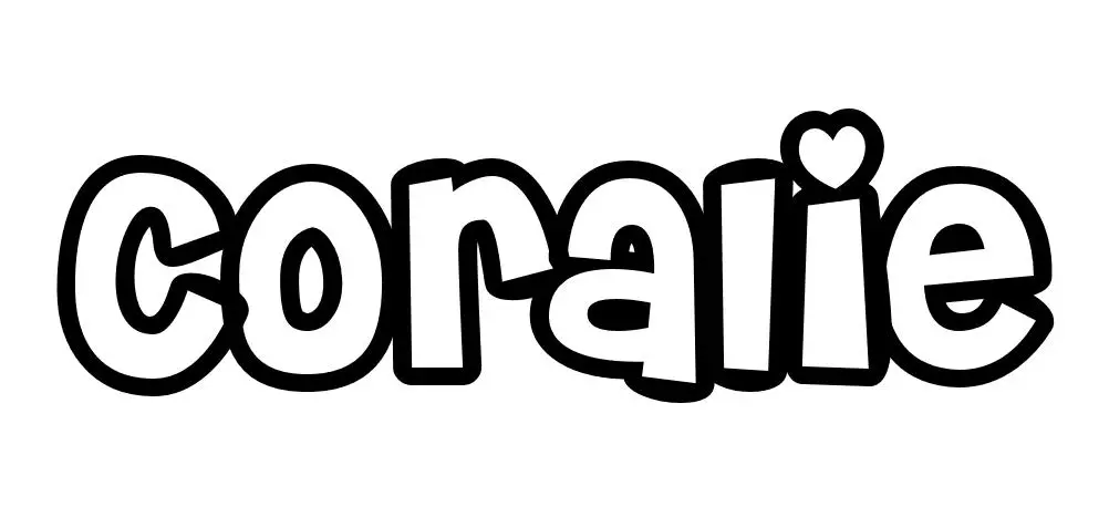 Coloriage Coralie - Prénom à imprimer