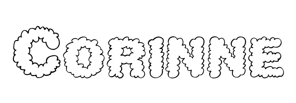 Coloriage Corinne - Prénom à imprimer