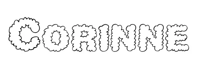 Coloriage Corinne - Prénom à imprimer