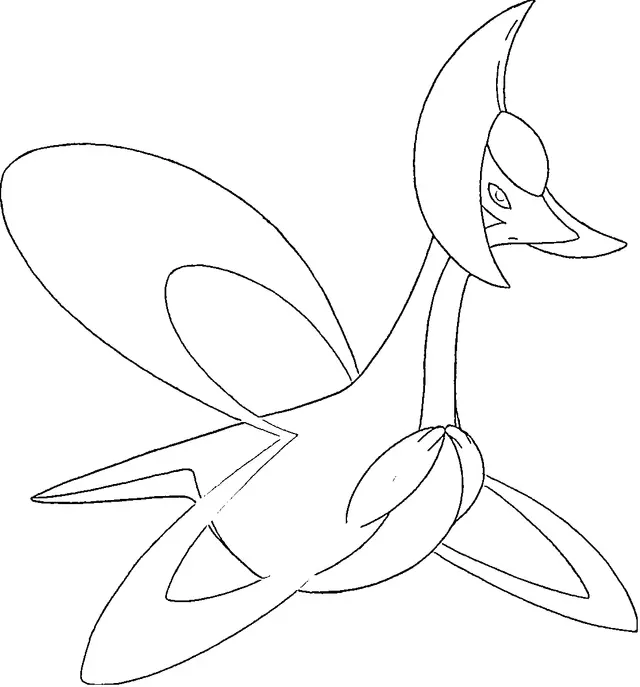 Cresselia Generation 4 coloring page to print