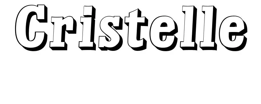 Coloriage Cristelle - Prénom à imprimer