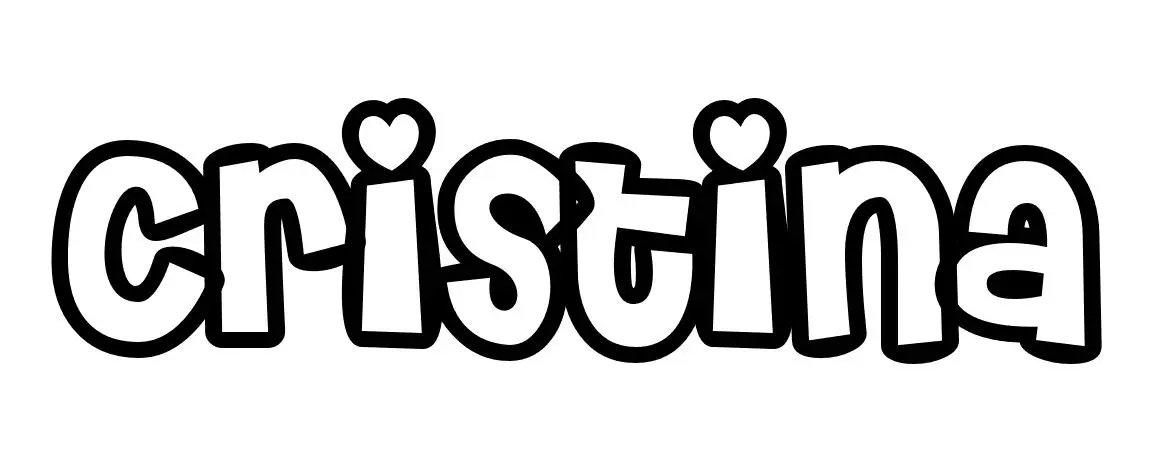 Coloriage Cristina - Prénom à imprimer