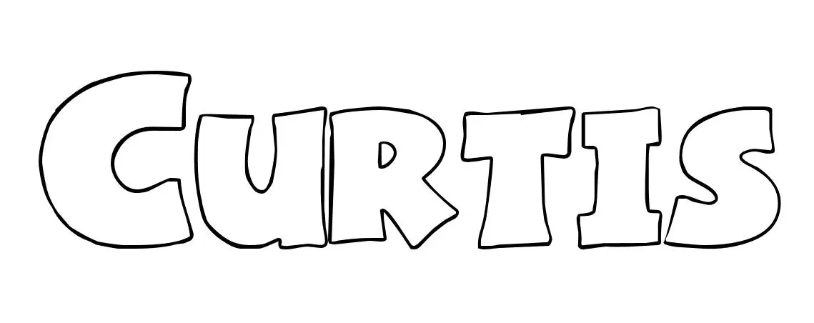 Coloriage Curtis - Prénom à imprimer