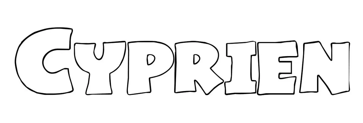 Coloriage Cyprien - Prénom à imprimer