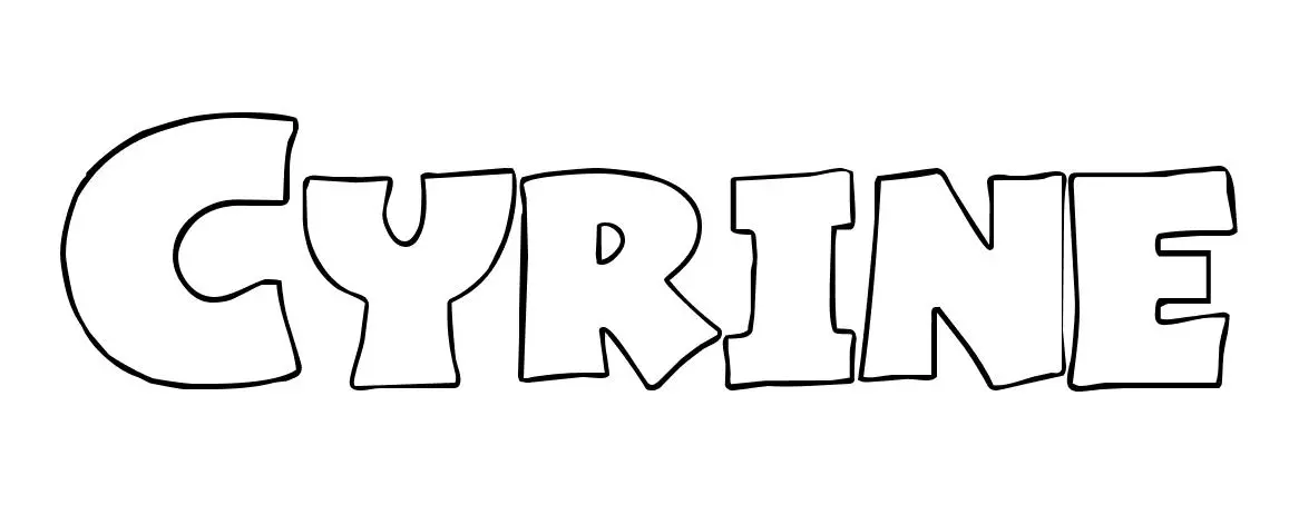 Coloriage Cyrine - Prénom à imprimer