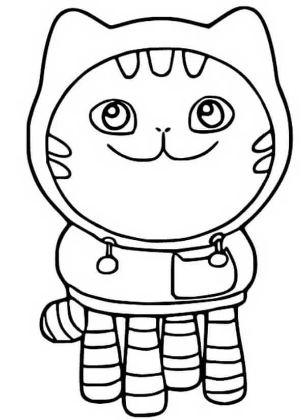 DJ Catnip from Gabby's Dollhouse coloring page to print