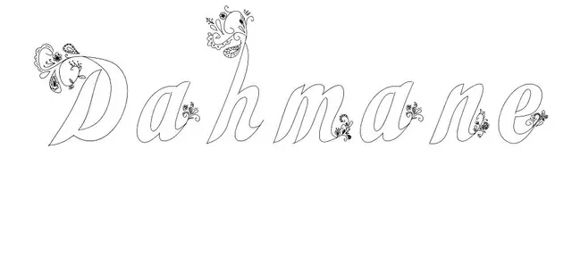 Coloriage Dahmane - Prénom à imprimer
