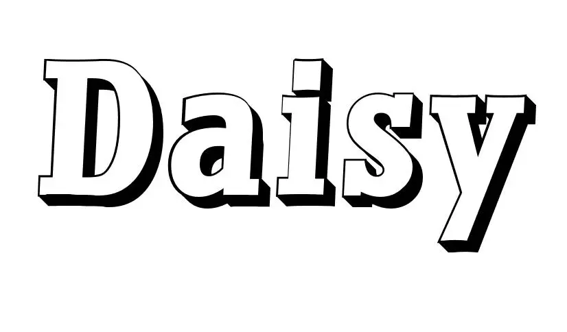 Coloriage Daisy - Prénom à imprimer