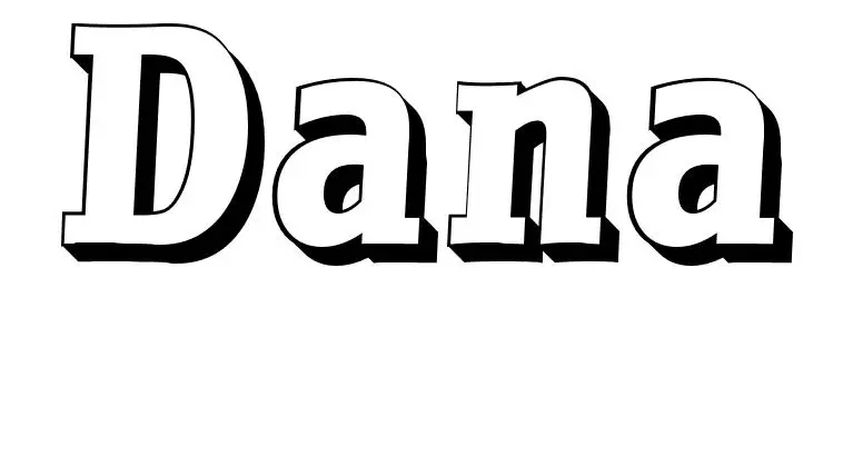 Coloriage Dana - Prénom à imprimer