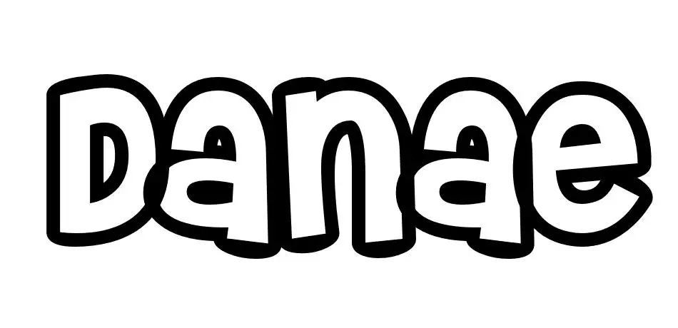 Coloriage Danae - Prénom à imprimer