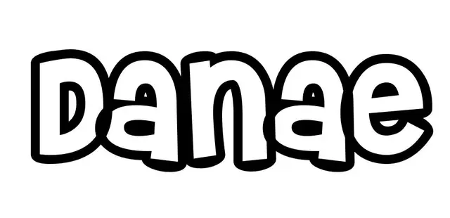 Coloriage Danae - Prénom à imprimer