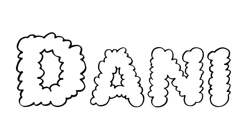 Coloriage Dani - Prénom à imprimer