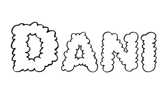 Coloriage Dani - Prénom à imprimer