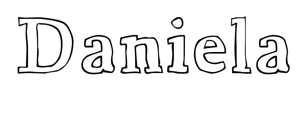 Coloriage Daniela - Prénom à imprimer