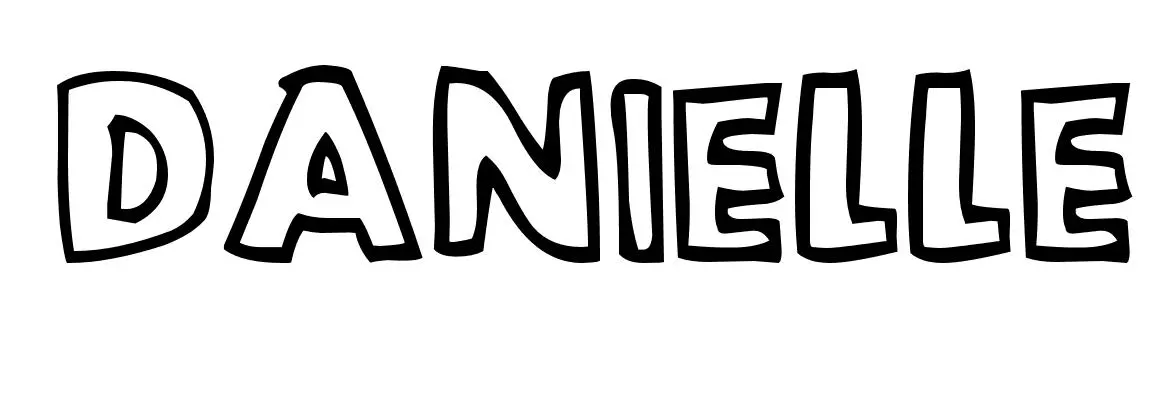 Coloriage Danielle - Prénom à imprimer