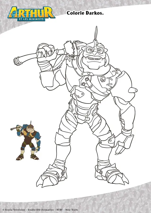 Coloriage Darkos Arthur - Gulli à imprimer