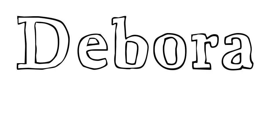 Coloriage Debora - Prénom à imprimer