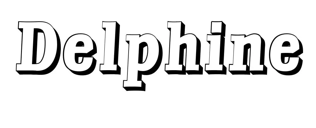 Coloriage Delphine - Prénom à imprimer