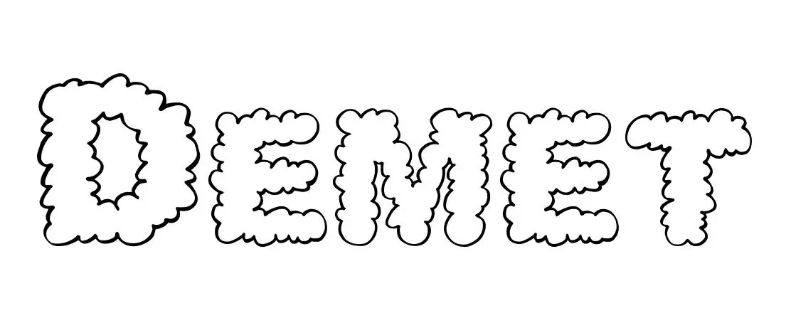 Coloriage Demet - Prénom à imprimer
