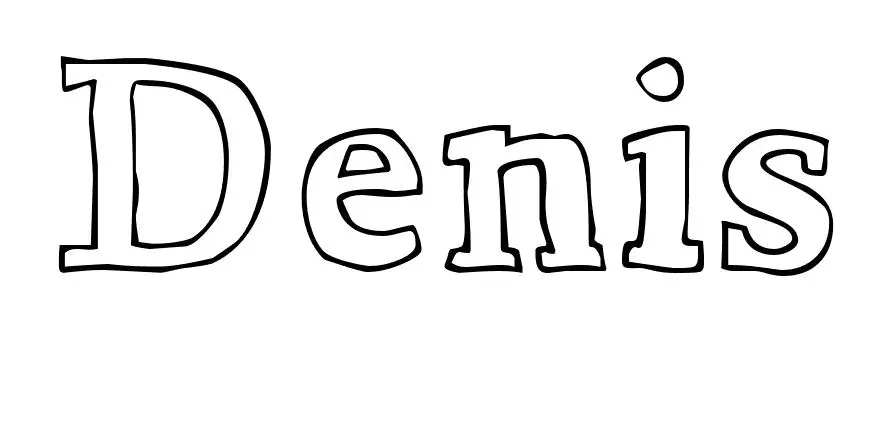 Coloriage Denis - Prénom à imprimer