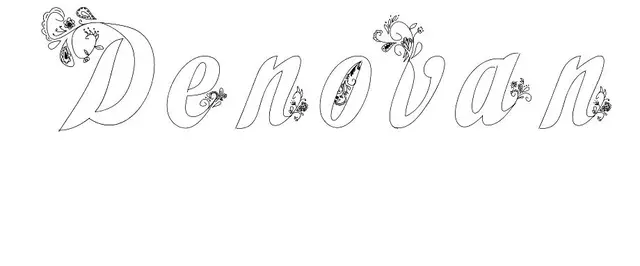 Coloriage Denovan - Prénom à imprimer