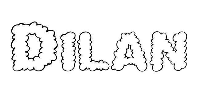 Coloriage Dilan - Prénom à imprimer