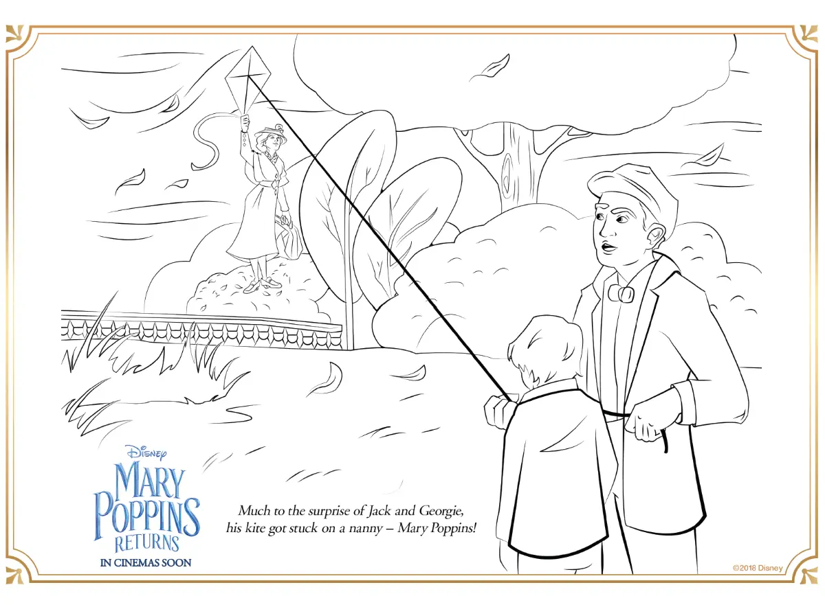 Ausmalbild Disney – Die Rückkehr von Mary Poppins zum Ausdrucken