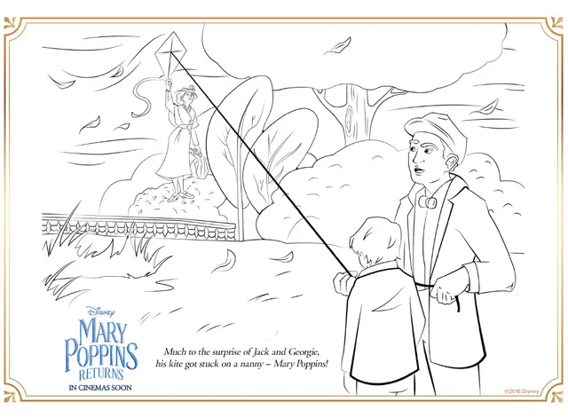 Ausmalbild Disney – Die Rückkehr von Mary Poppins zum Ausdrucken