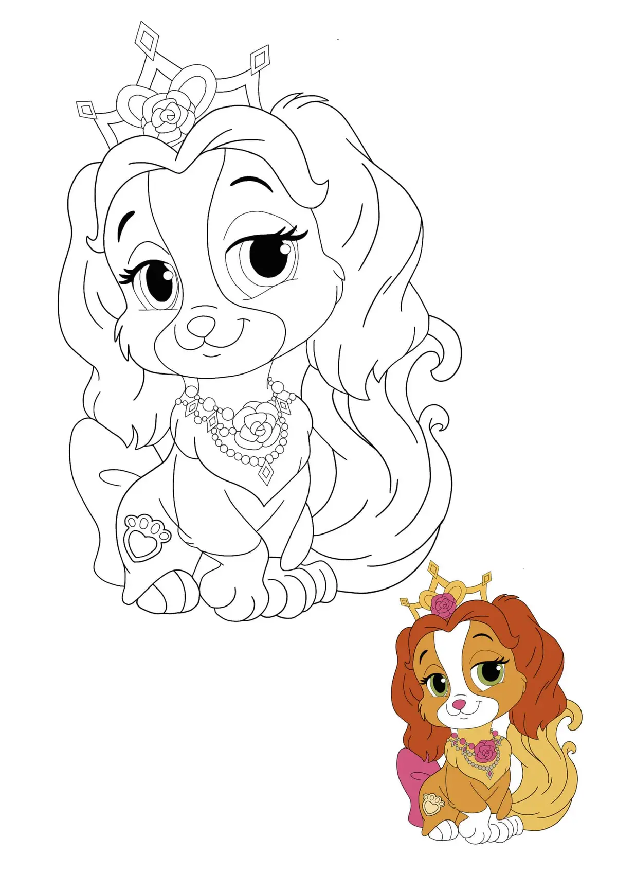 Coloriage Disney Princesse Palace Pets Teacup - Princesse à imprimer