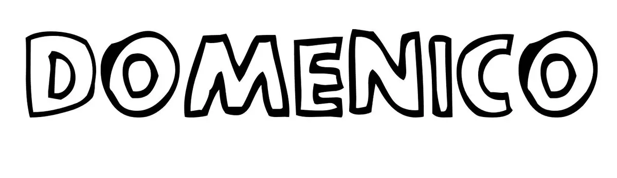 Coloriage Domenico - Prénom à imprimer