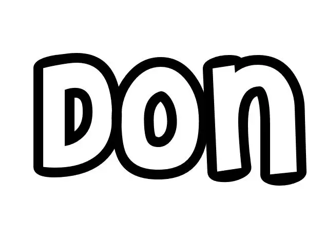 Coloriage Don - Prénom à imprimer