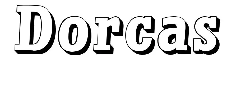 Coloriage Dorcas - Prénom à imprimer