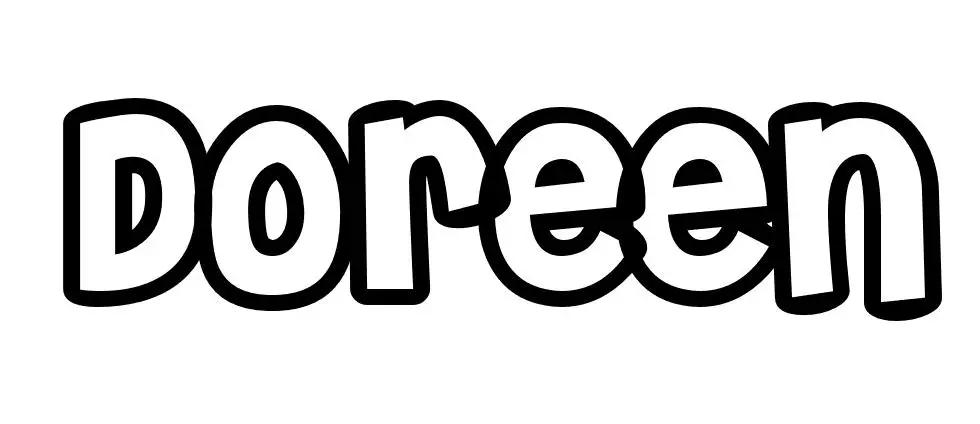 Coloriage Doreen - Prénom à imprimer