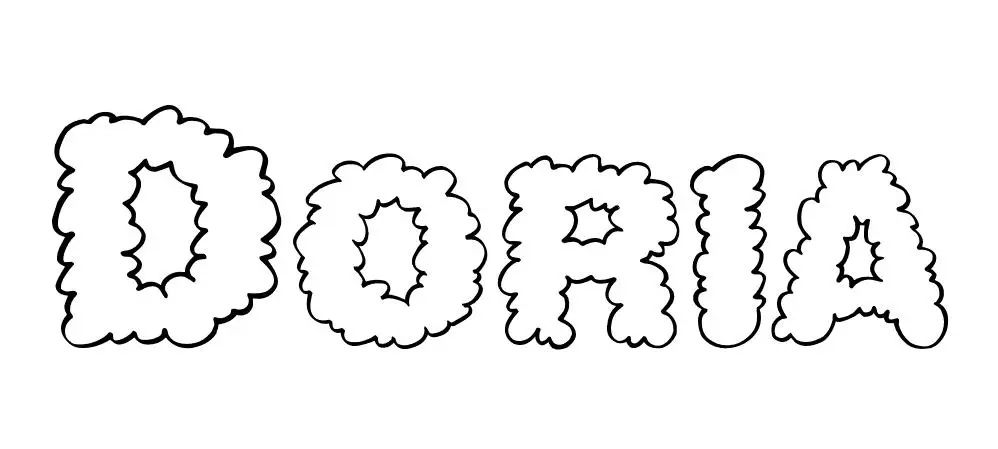 Coloriage Doria - Prénom à imprimer