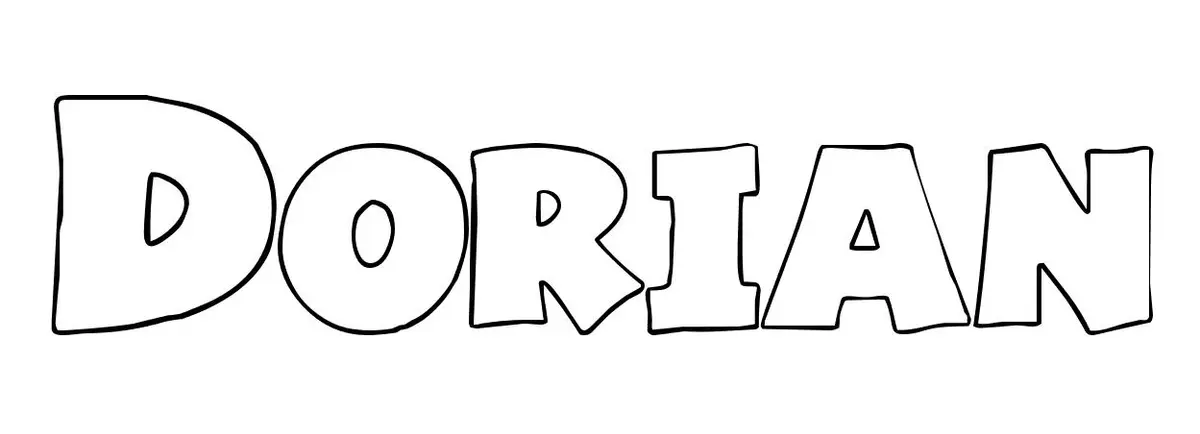 Coloriage Dorian - Prénom à imprimer