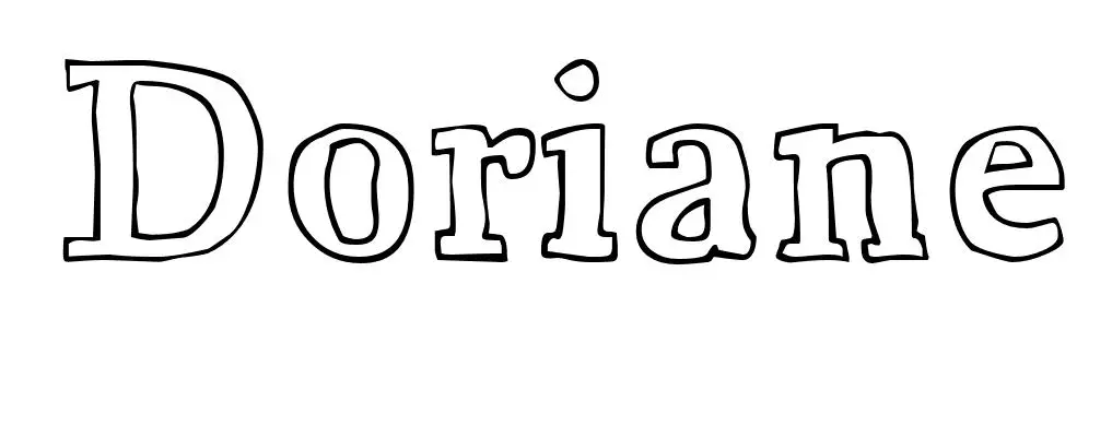 Coloriage Doriane - Prénom à imprimer