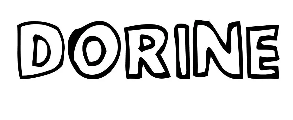 Coloriage Dorine - Prénom à imprimer