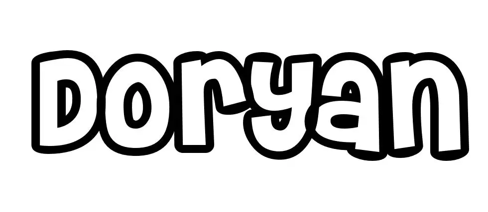 Coloriage Doryan - Prénom à imprimer