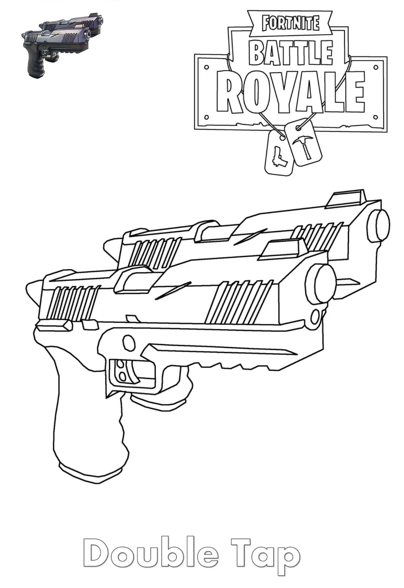 Coloriage Double Tap Fortnite - Fortnite à imprimer