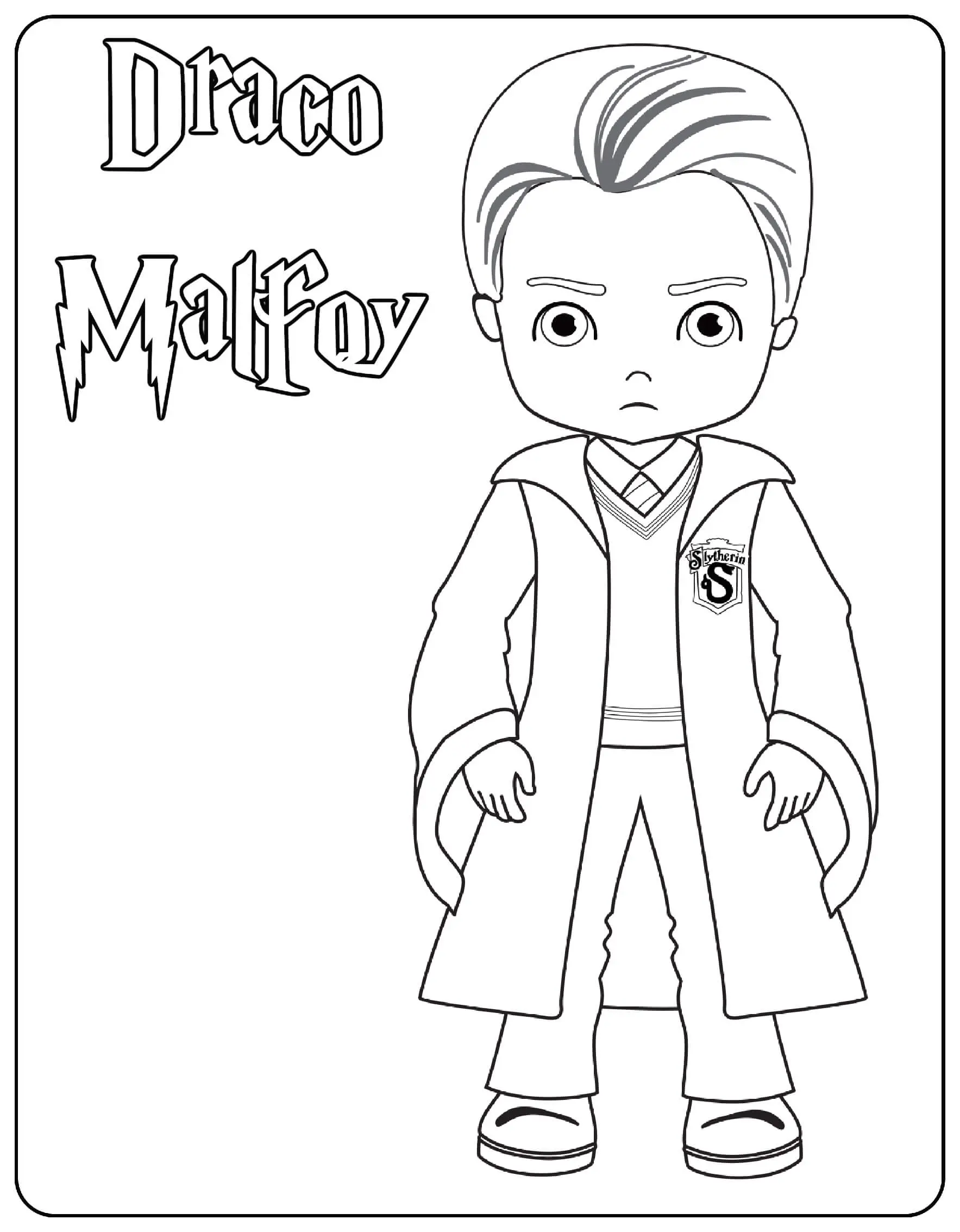 Coloriage Draco Malfoy - Harry potter à imprimer
