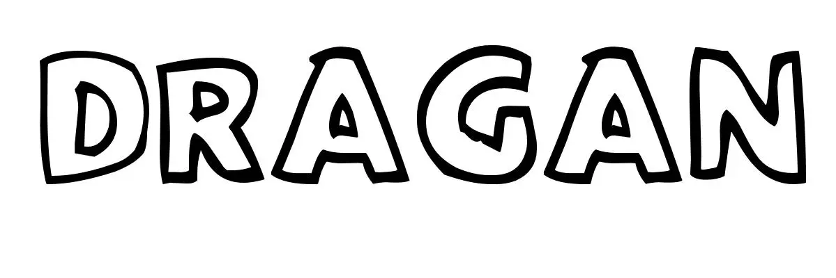 Coloriage Dragan - Prénom à imprimer
