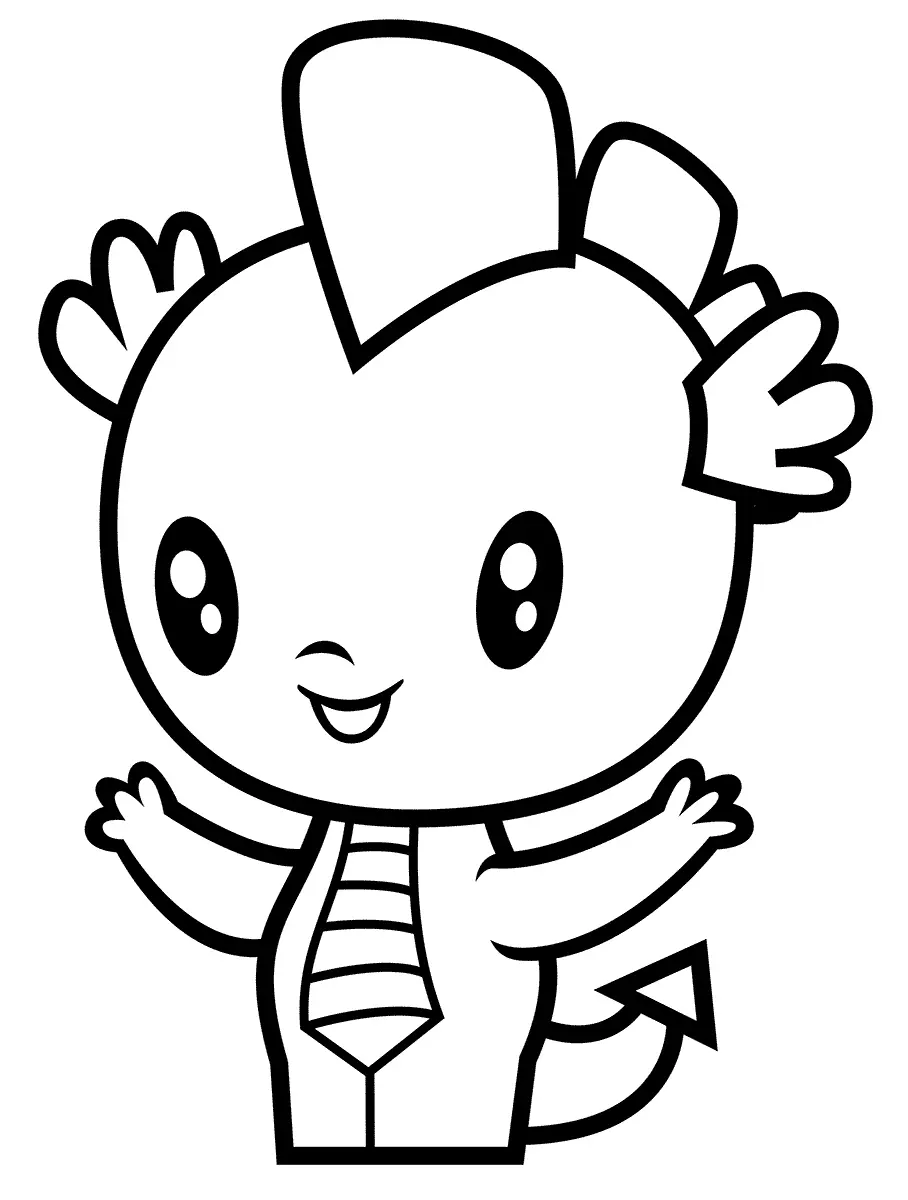 Coloriage Dragon Spike - Cutie mark crew à imprimer