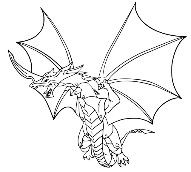Coloriage Dragonoid Drago Bakugan - Bakugan à imprimer