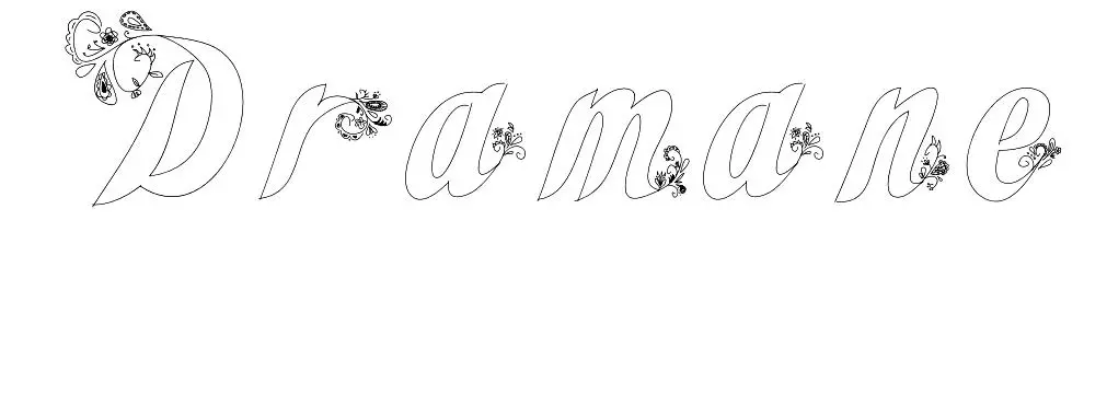 Coloriage Dramane - Prénom à imprimer
