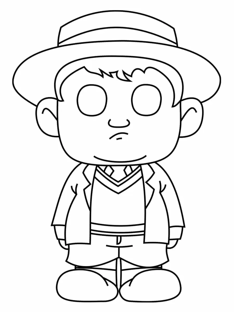 Coloriage Dudley Dursley - Harry potter à imprimer