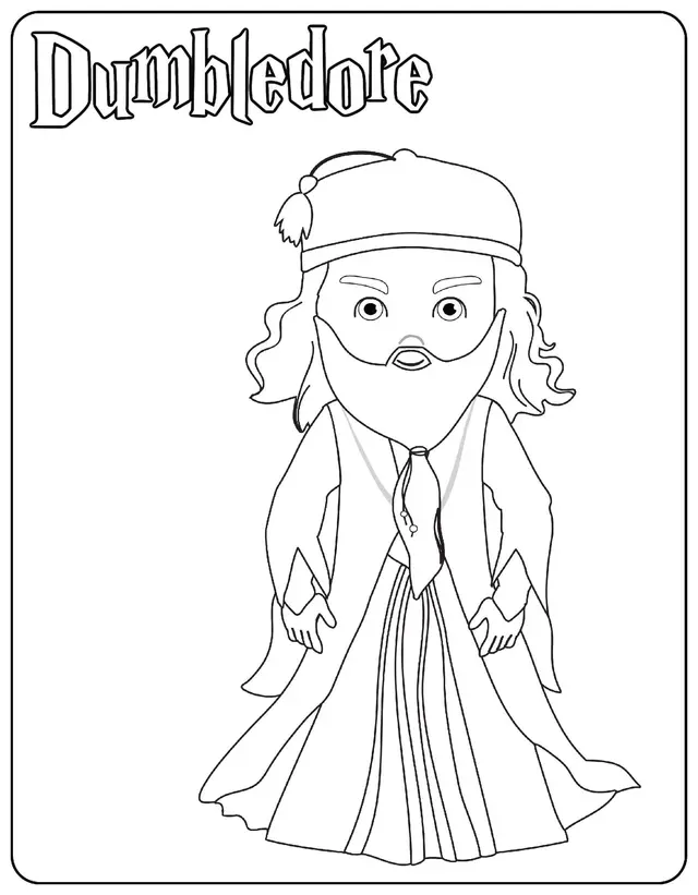 Coloriage Dumbledore - Harry potter à imprimer