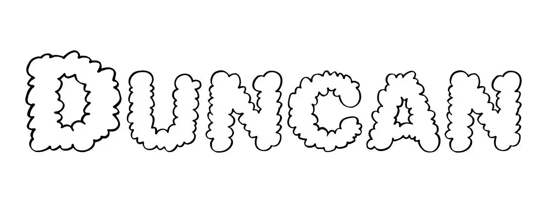 Coloriage Duncan - Prénom à imprimer